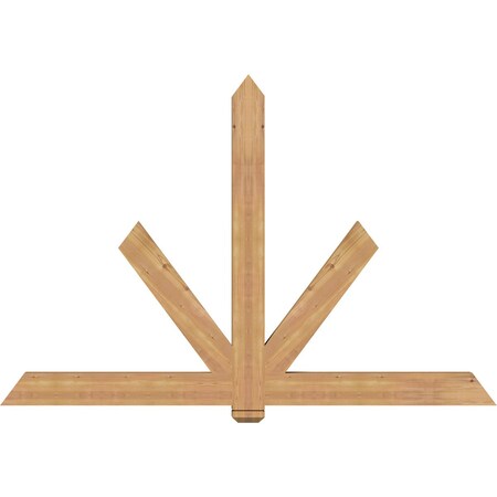 Ekena Millwork Kennewick Timber Gable Bracket, Western Red Cedar, 84"W x 56"H x 3 1/2"D x 5 1/2"F, 16/12 Pitch GBW084X56X0406KEN00SWR